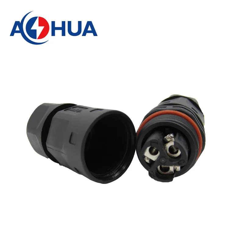 M20 4pin Power Cable IP67 L Type Waterproof Connector Screw Type