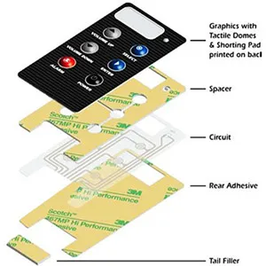 Manufacturer OEM Service Teclado Membrana Custom Made Membrane Switch Keypad Keyboard