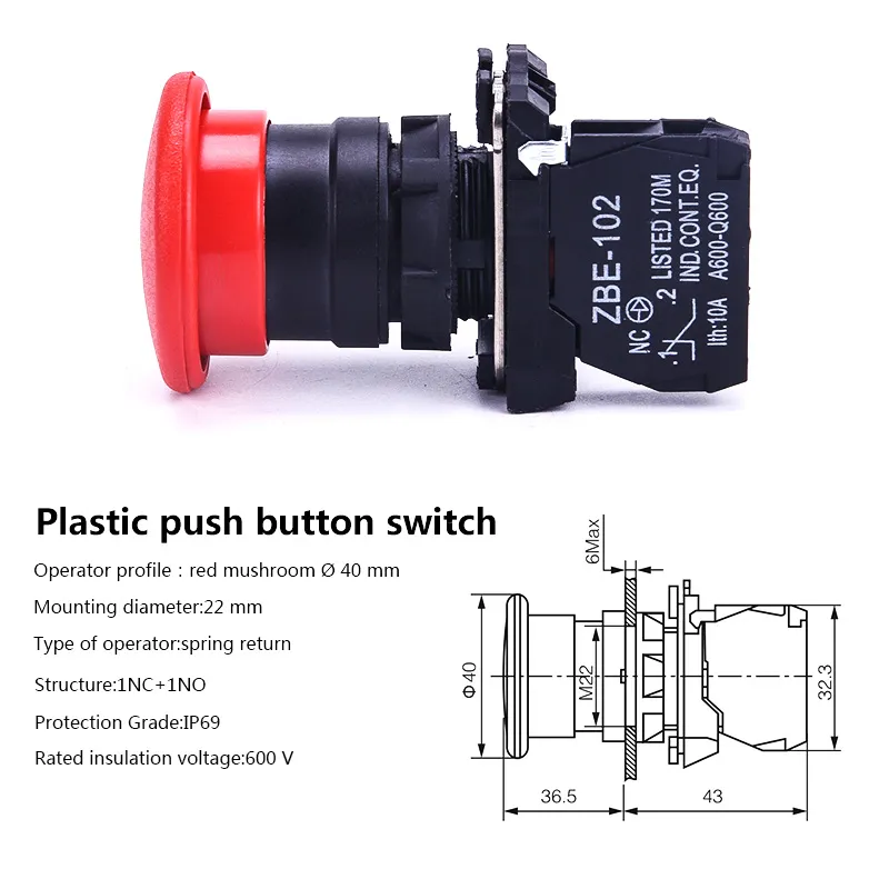 Maxwel Electric B5 Series 2 Positions Screw Selector Switch