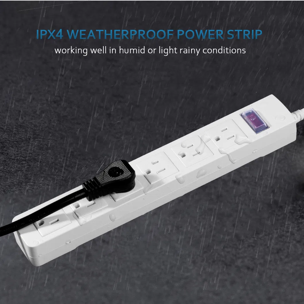 Multiple Outlets Electric Shockproof Waterproof Power Strip Switch Socket