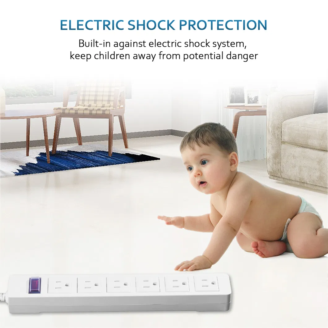 Multiple Outlets Electric Shockproof Waterproof Power Strip Switch Socket