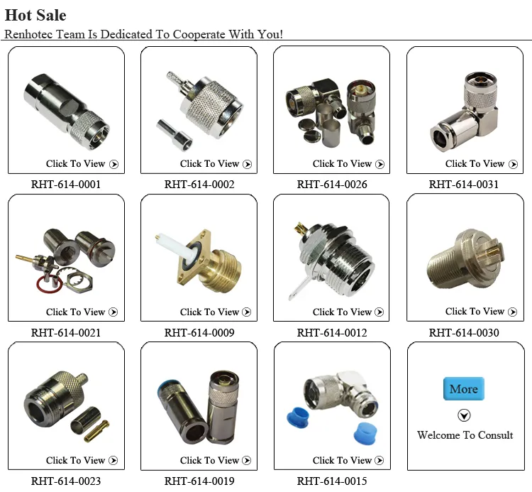 N Connector N Type Male Connector for Rg214 Clamp Type