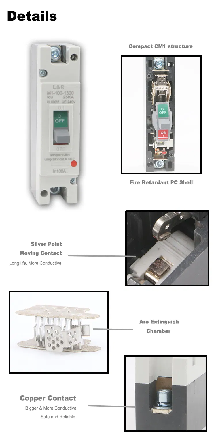 New 1 Pole MCCB 250AMP Molded Case Circuit Breaker MCCB