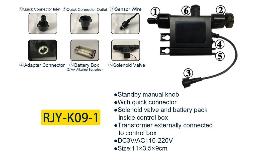 New Design DC Sensor Solenoid Water Swith Control Box for Basin Kitchen Faucet