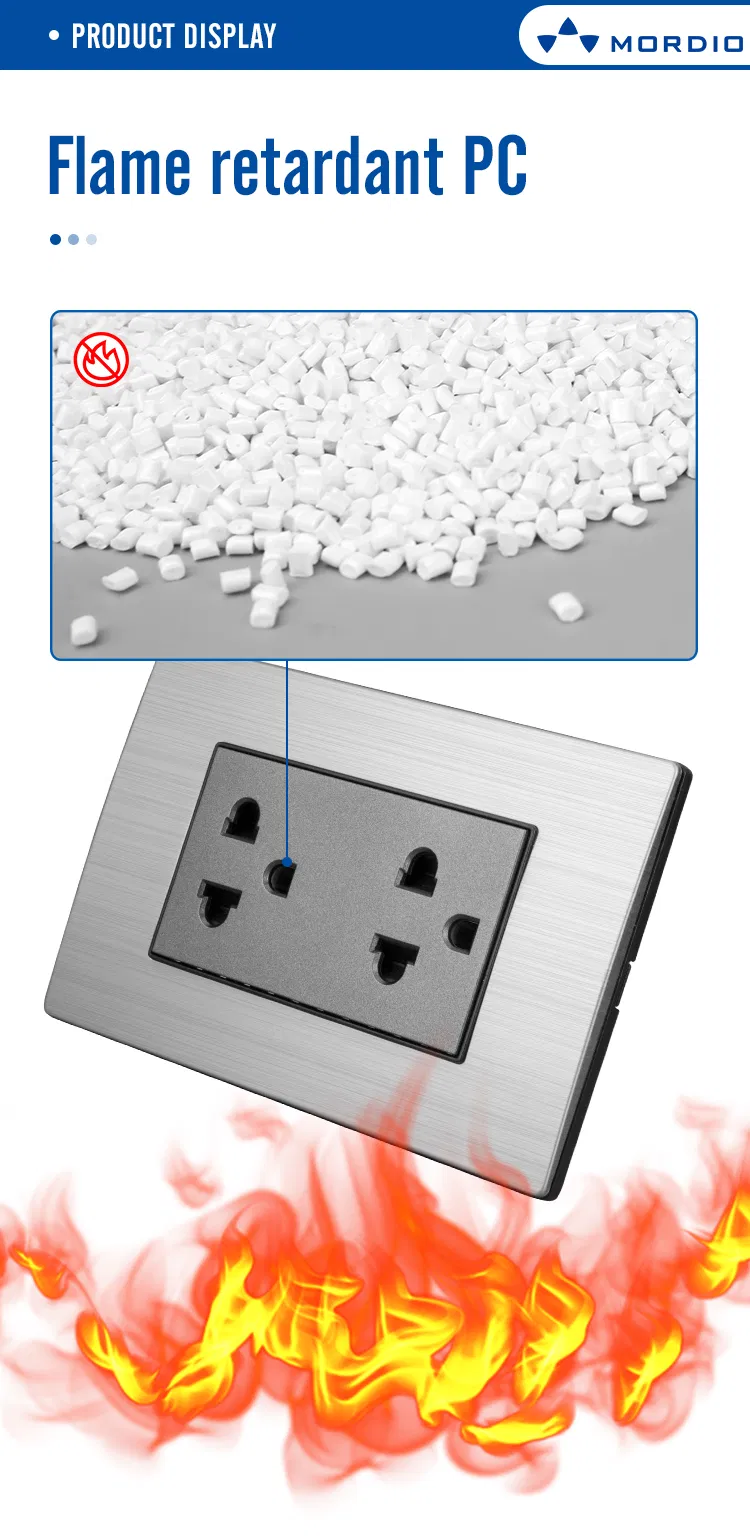 New fashion 16A New Design Stainless Steel Electrical Wall Sockets and Switches