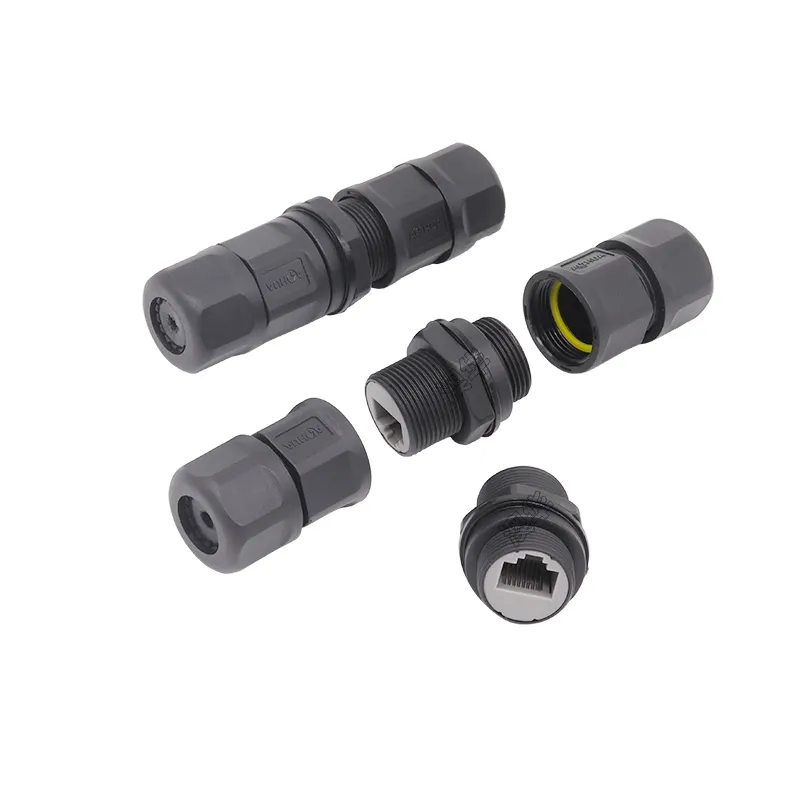 New Fashion Style Aohua Ethernet M21 Outdoor Signal Waterproof RJ45 Connector IP67