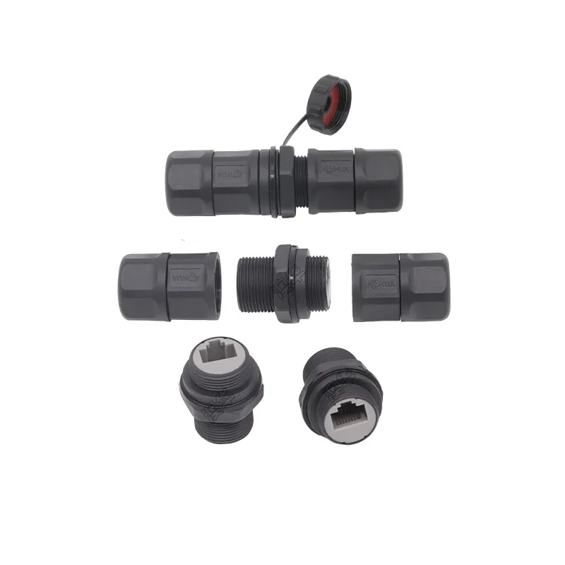 New Fashion Style Aohua Ethernet M21 Outdoor Signal Waterproof RJ45 Connector IP67