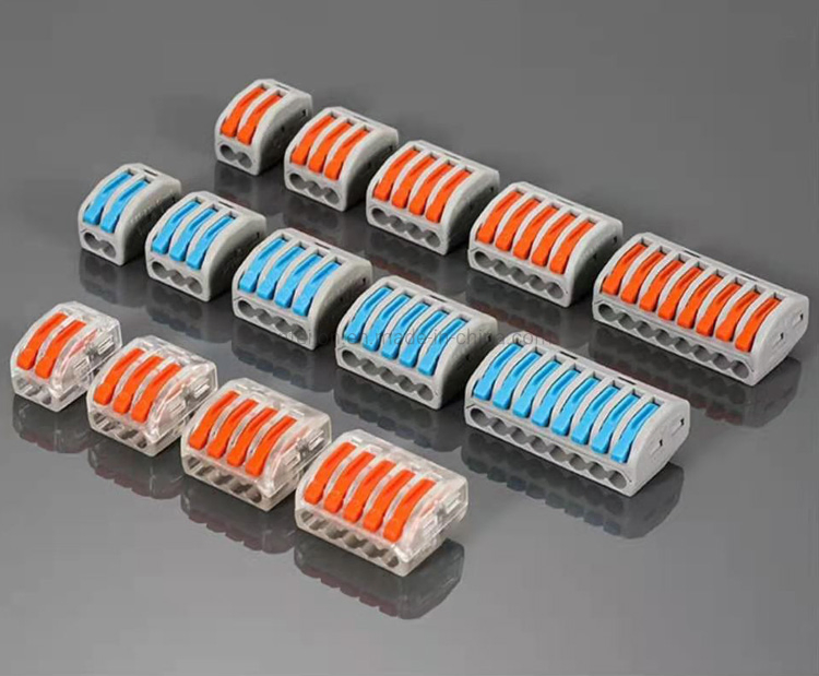 Origin Manufacture Lever Nut Compact Splicing Terminal Block Wire Connector Transparent Color 3way Fast Connector Pct- 213 T Replace 222- 213 Universal Connector