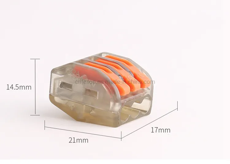 Origin Manufacture Lever Nut Compact Splicing Terminal Block Wire Connector Transparent Color 3way Fast Connector Pct-213 T Replace 222-213 Universal Connector