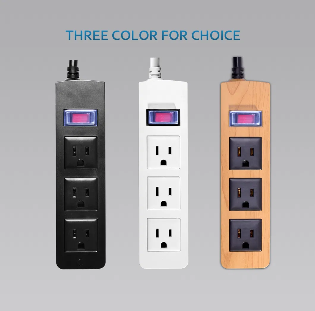Outdoor 3 Outlets Surge Protector Power Strip American Standard Socket