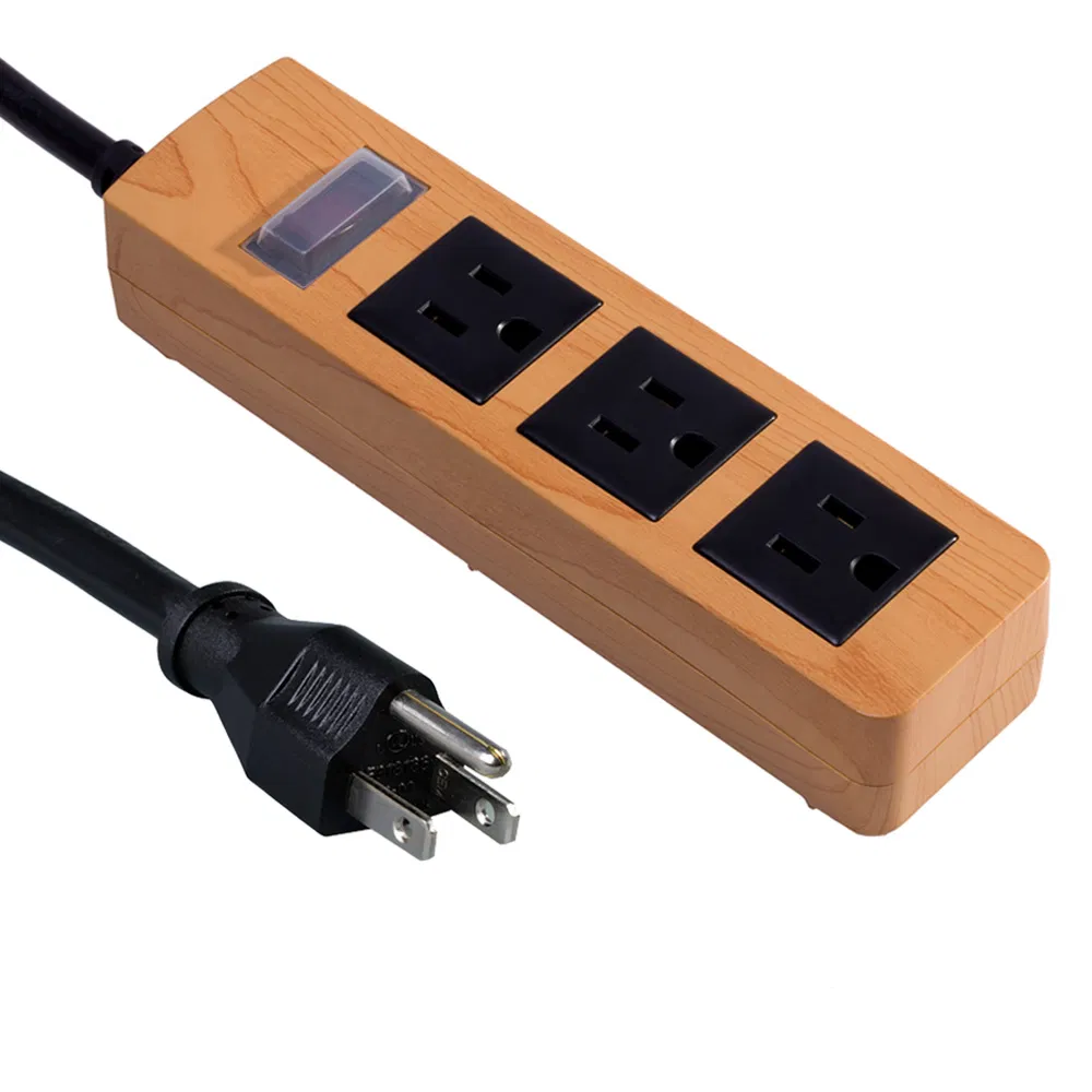 Outdoor 3 Outlets Surge Protector Power Strip American Standard Socket