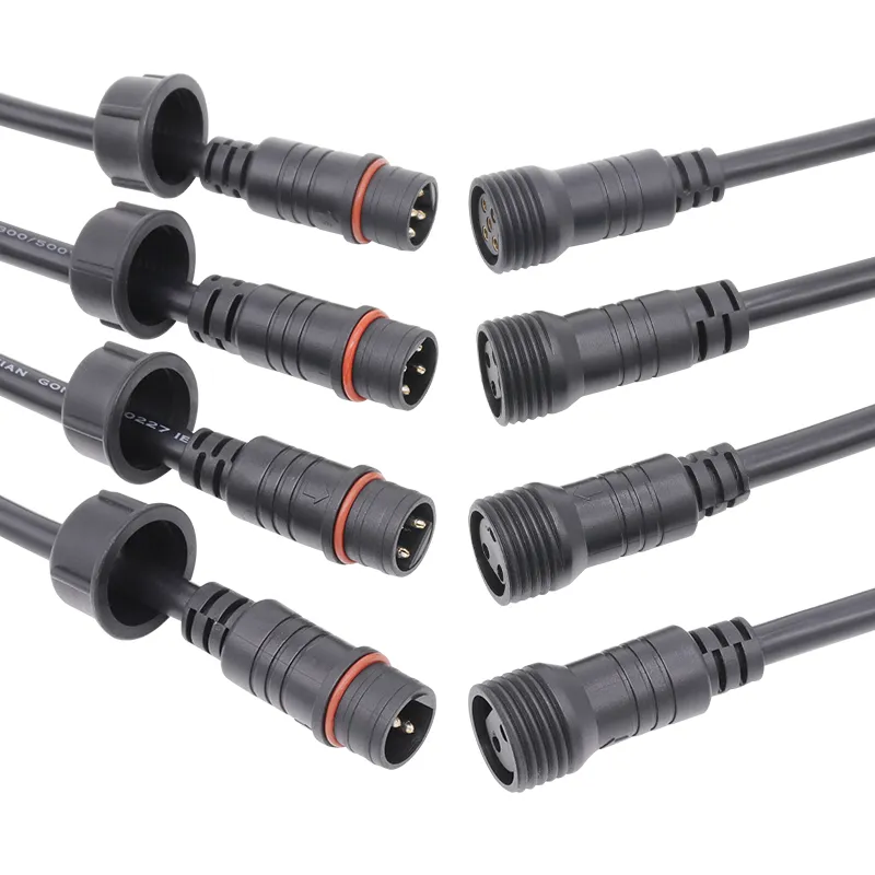Outdoor Male to Female 2 Pin IP65 Waterproof LED Power Connector