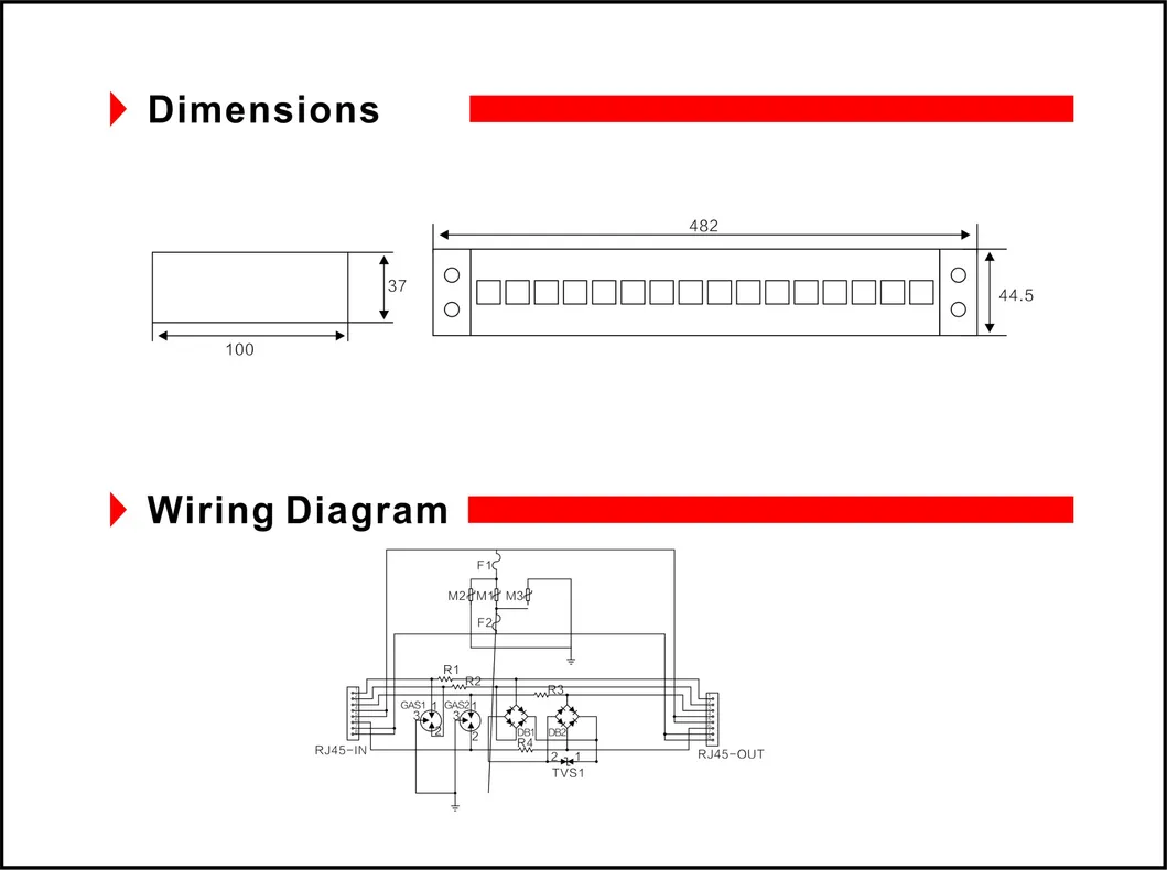 Outdoor Single Port Gigabit Poe Ethernet Surge Arrester