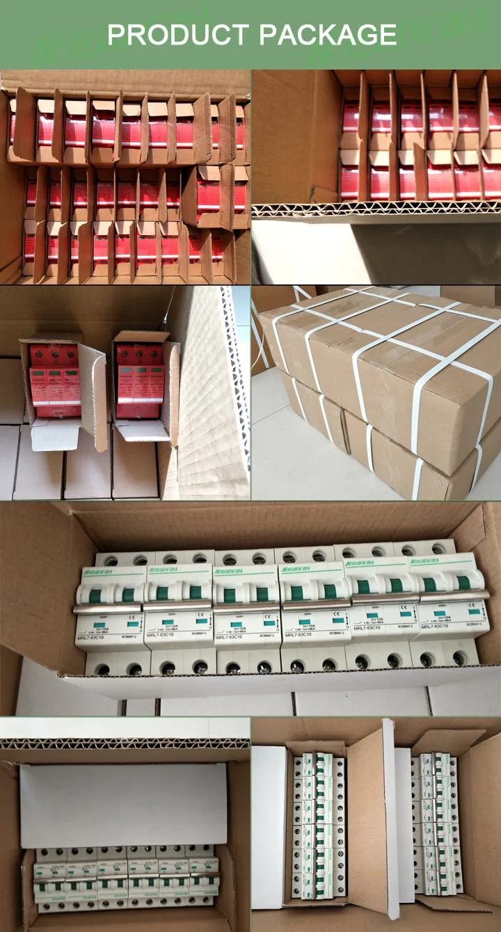 Overload Protector 12V 1000V 3p Circuit Breaker Switch DC MCB for PV Solar System