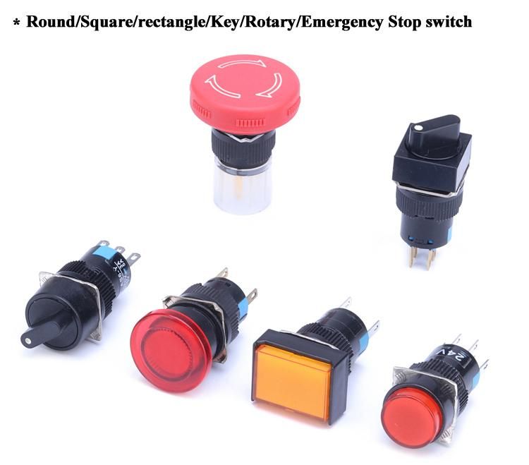 Pbs-07 Push Button Switch Good Quality on-on-off Latching Function 3 Terminal Plastic Push Button Switch