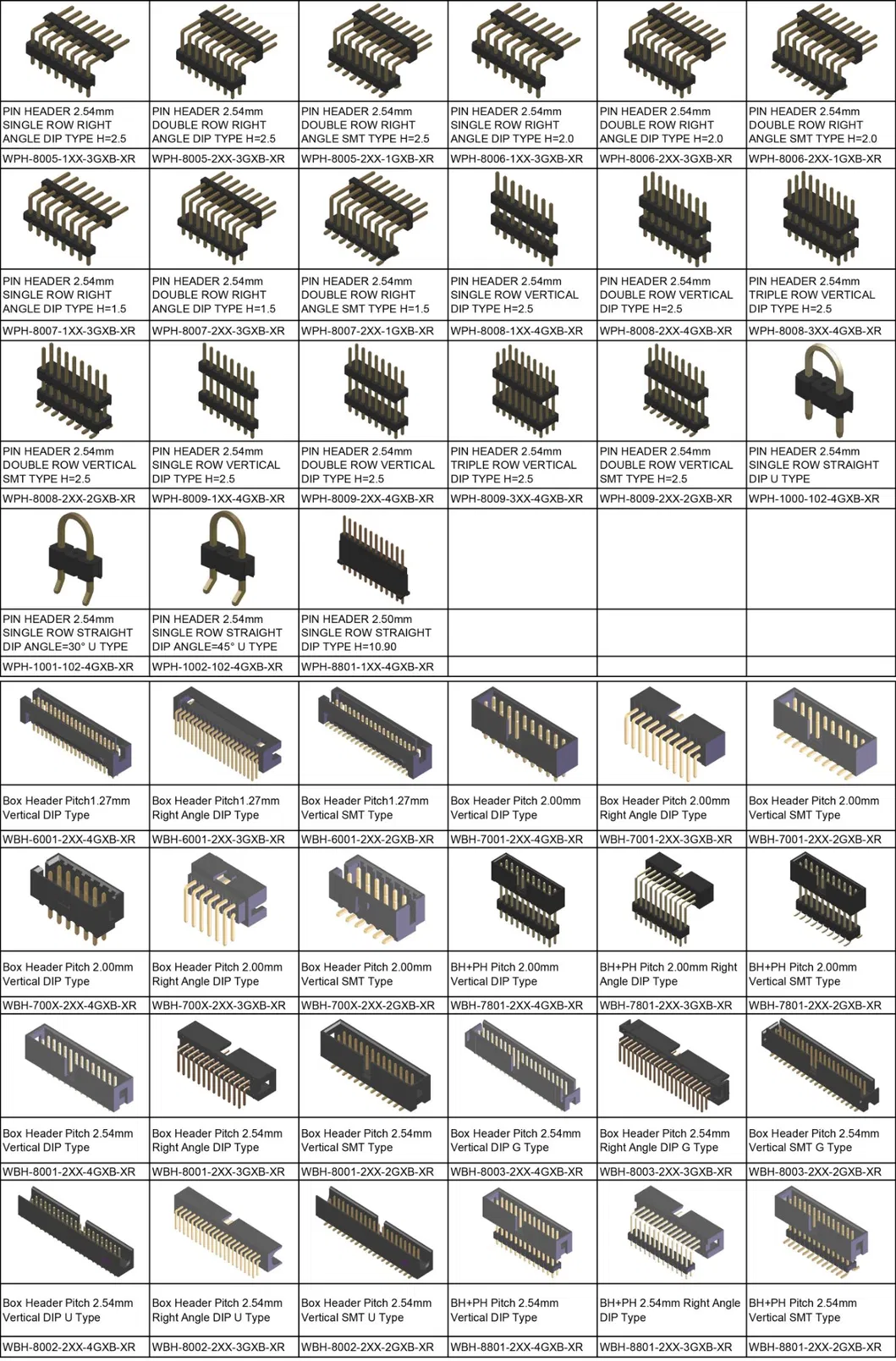 Pin Header 12p 14p 16p 18p 20p 22p 24p 26p 28p 30p Socket Double Housing