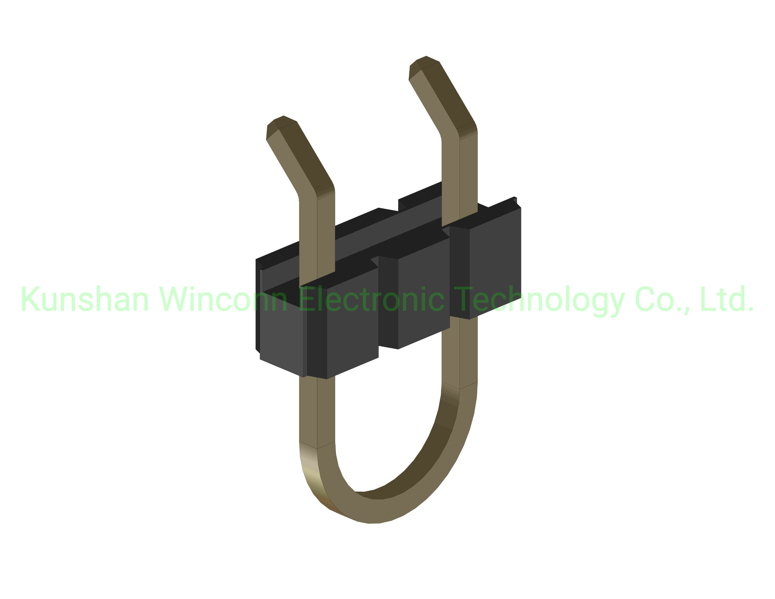 Pin Header Pitch=2.54mm Single Row Vertical DIP Angle=45° U Type Connector