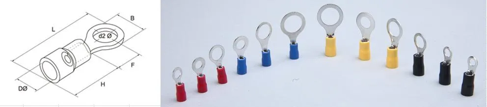 PVC Insulated Ring Terminal RV1.25 AWG22-16