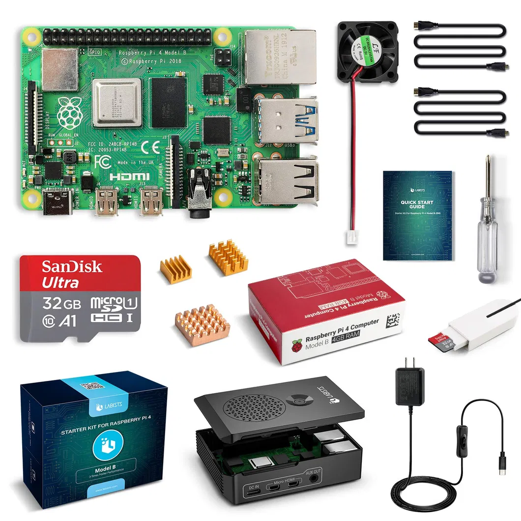 Raspberry Pi 4 Complete Starter Kit Model B Board
