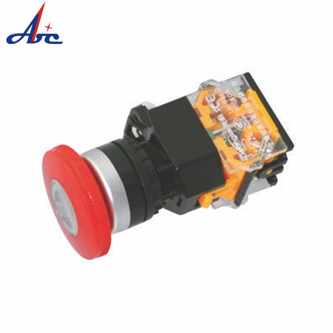 Red Mushroom Head 1no 1nc Self-Locking Emergency Button Switch