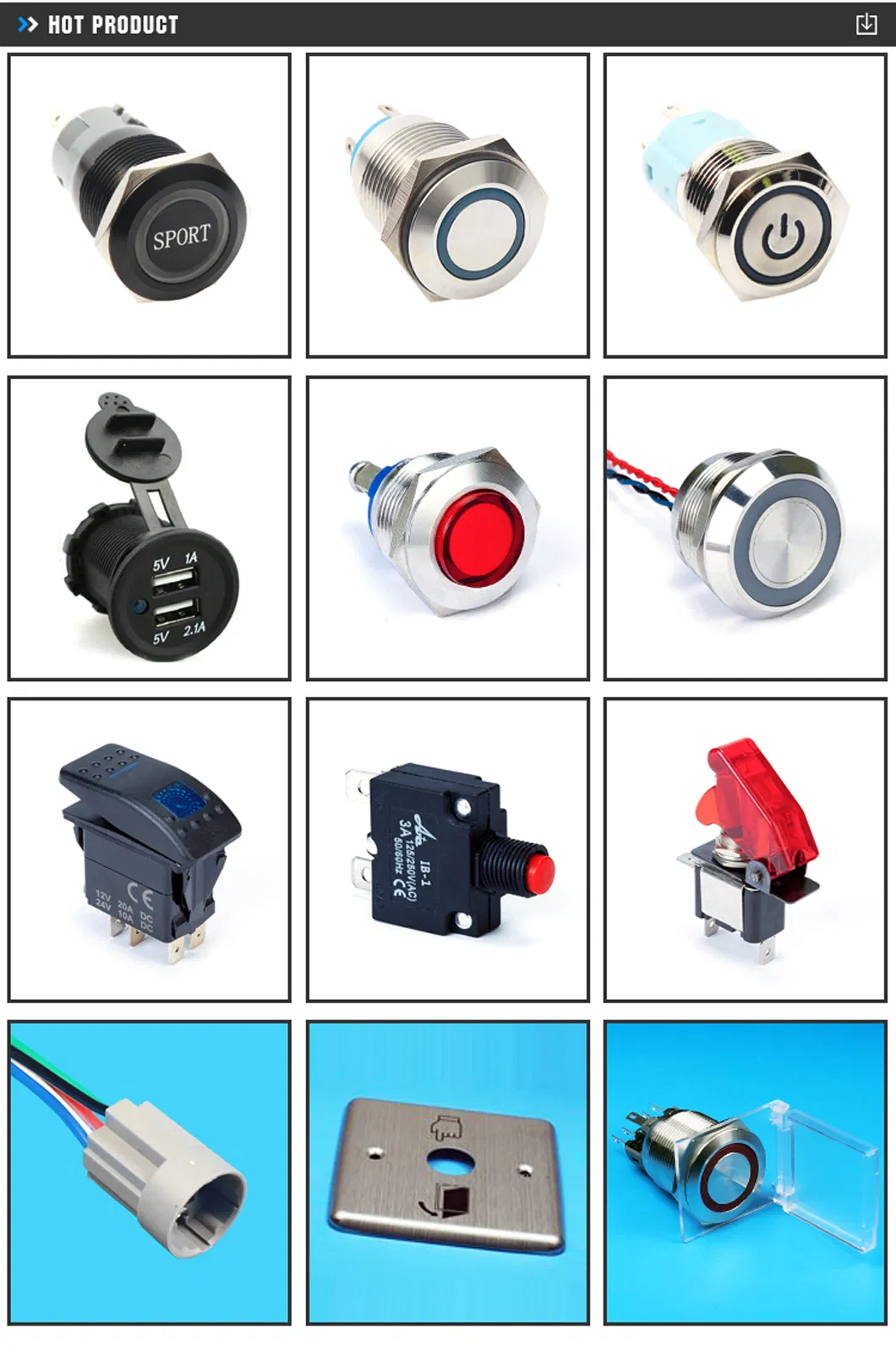 Red Mushroom Head 1no 1nc Self-Locking Emergency Button Switch