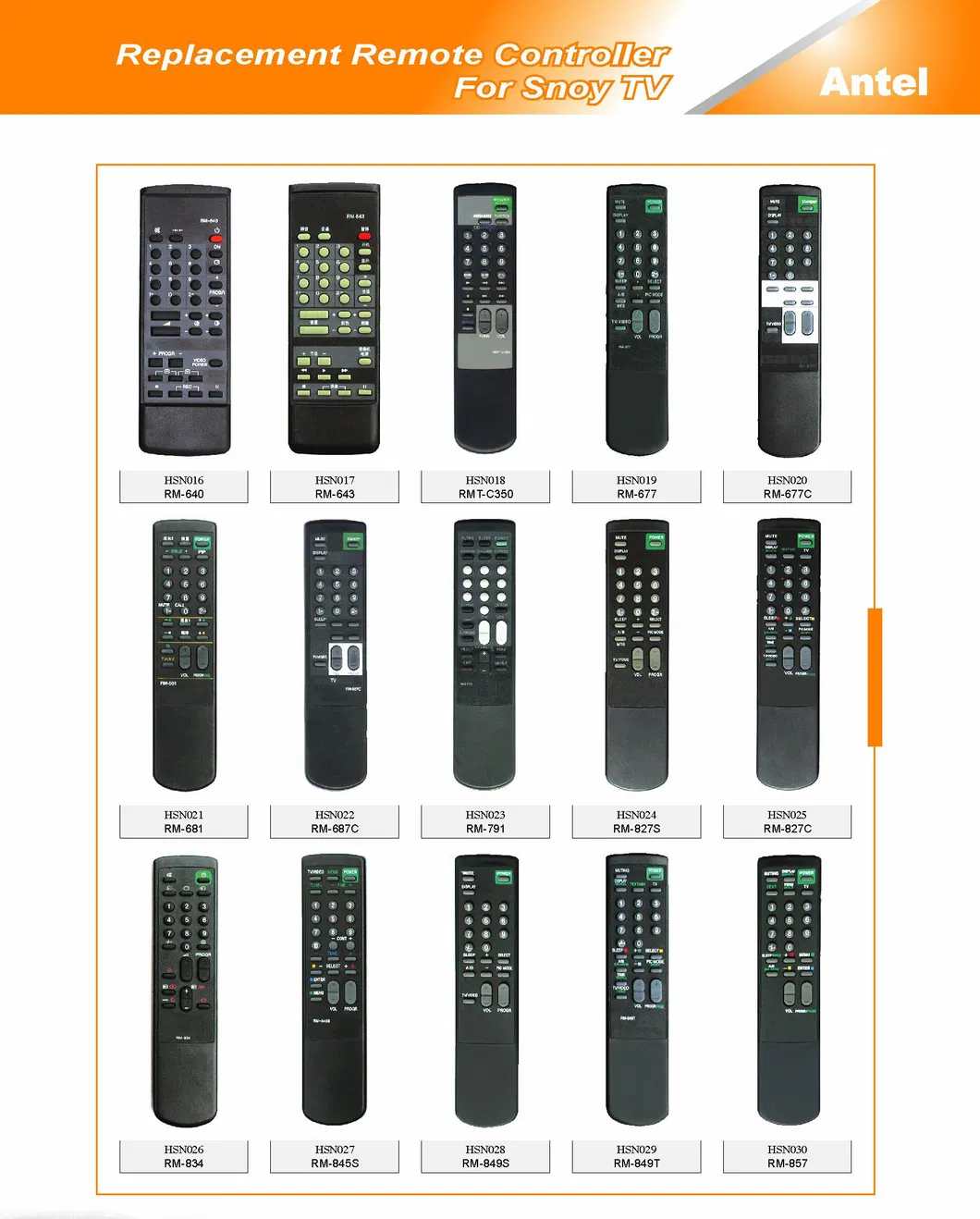 Remote Control for SONY LED/LCD/TV RM-D959 RM-D998 RM-D013 RM-L1090 RM-L1185 RMT-D166P