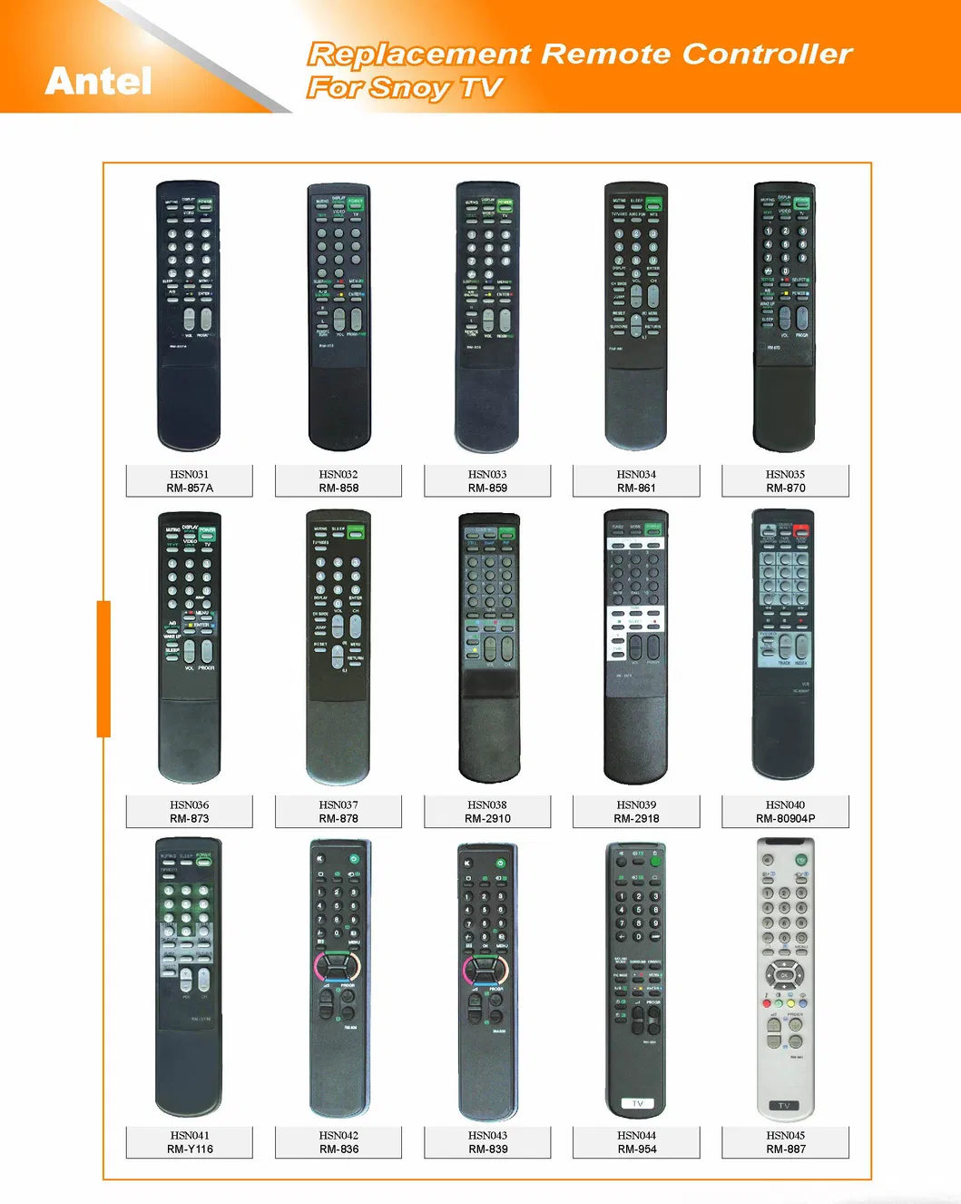 Remote Control for SONY LED/LCD/TV RM-D959 RM-D998 RM-D013 RM-L1090 RM-L1185 RMT-D166P