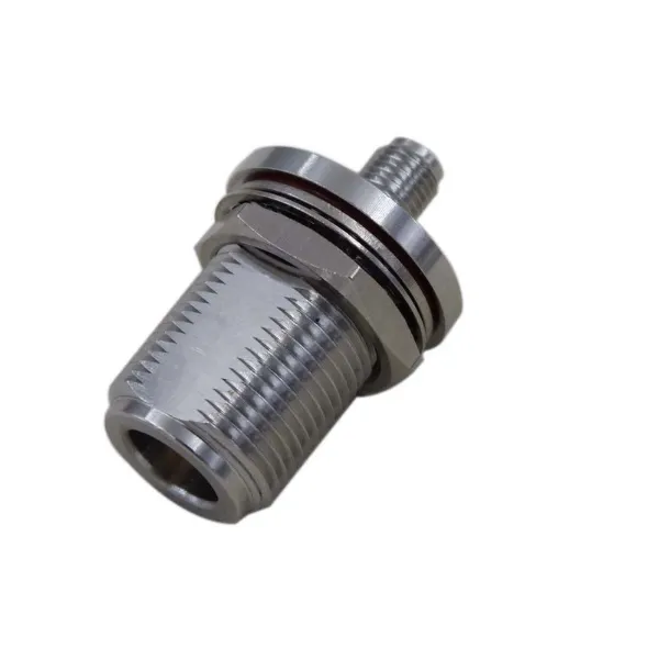RF Coaxial N Type Female/Jack Bulkhead to SMA Female/Jack Adaptor Connector