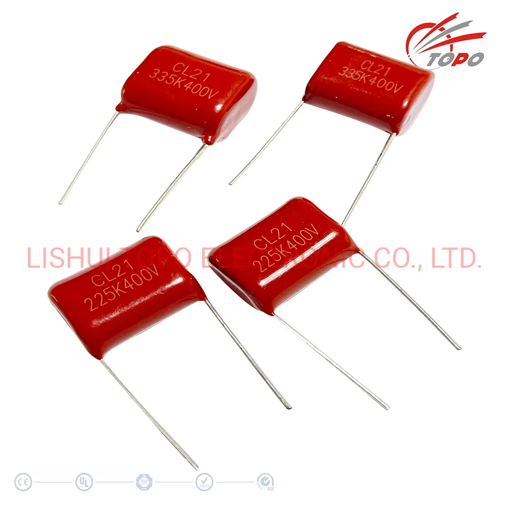 RoHS Electronics Mylar Polyester Film Capacitor in 250V 400V 630V