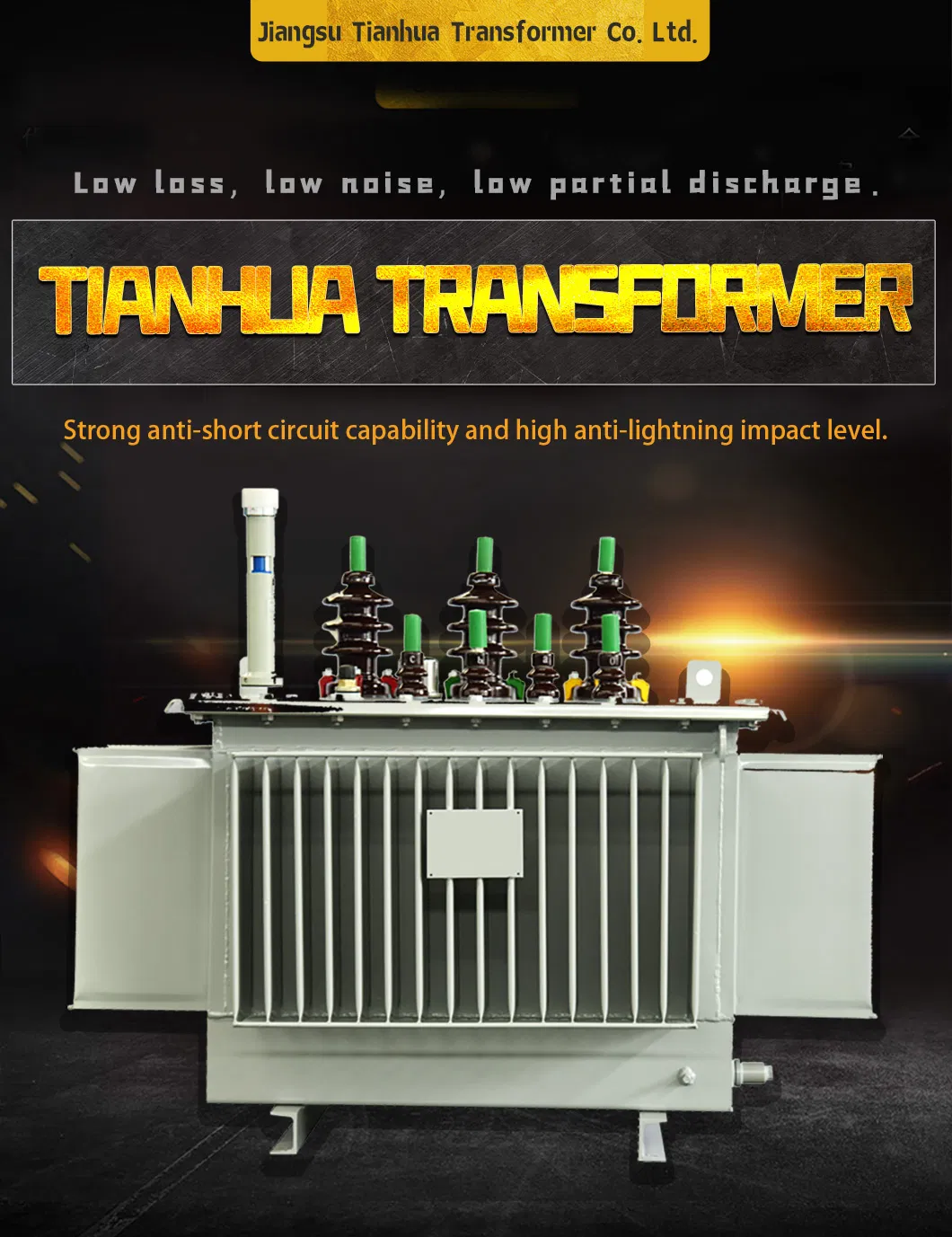 S10 (M) 50kVA-650mva 1000-31500/35 Three Phase Oil Immersed Transformer with Nltc