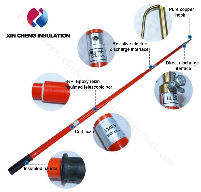 Safety Equipment 35kv Insulation Static Discharge Rod