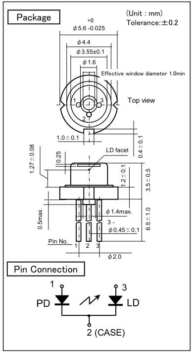 Salable Sony to-56 Blue Violet 20MW 405nm Laser Diode (SLD3134VF)