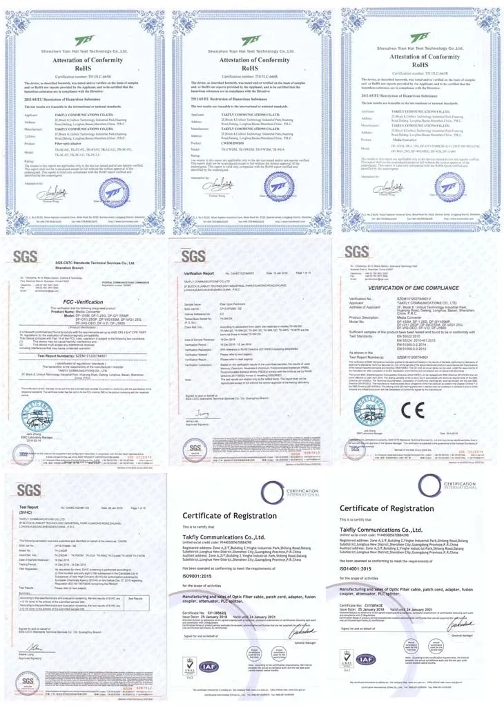 Sc Duplex Quad Hybrid Fiber Optic Adapter
