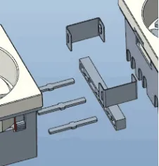 Screwless CE RoHS Germany 45X45mm Angle Schuko Socket/Electrical Outlet with Connector