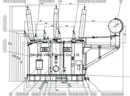 Sfs10-31500/110 31.5mva 110kv Three-Winding No-Excitation Tapping Power Transformer