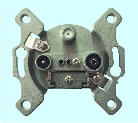 Three Holes TV+FM+Sat TV Wall Socket Through-Type
