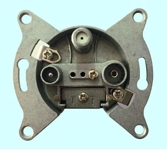 Three Holes TV+FM+Sat TV Wall Socket Through-Type