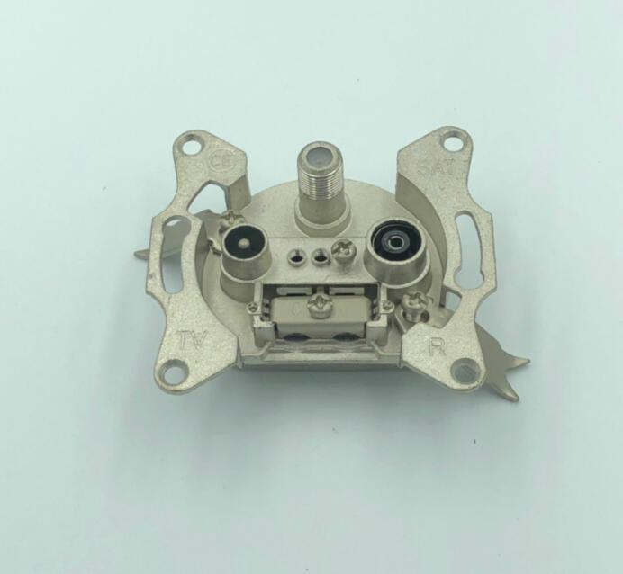 Three Holes TV+FM+Sat TV Wall Socket Through-Type