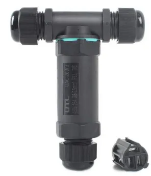 Uac-200/03t T Shape 3poles IP68 Wire Connector for Outdoor