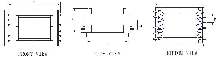UL Approved Er28 High Electric Voltage Frequency Power Transformer for Visual Signaling Equipment