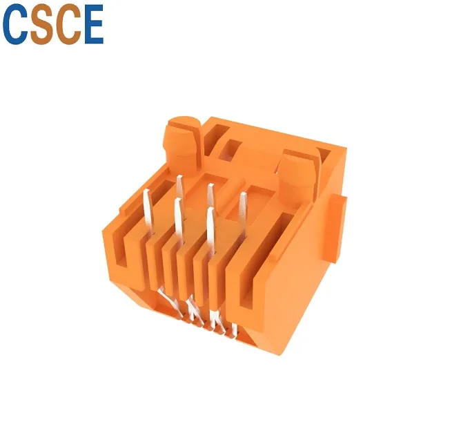 Unshield Tab Down 6p Rj11 Modular PCB Jack Socket with Panel, Side Entry Single Port 6p Rj12 PCB Connector Socket with Stamp Pin