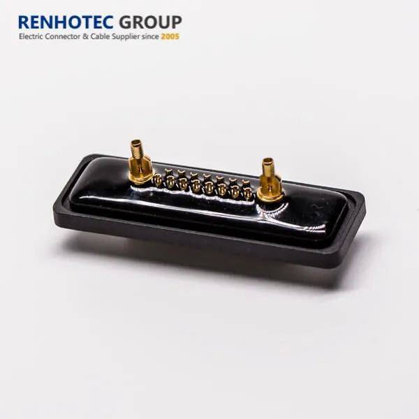 Waterproof IP67 Solder 17W2 Female High Power D-SUB Connector