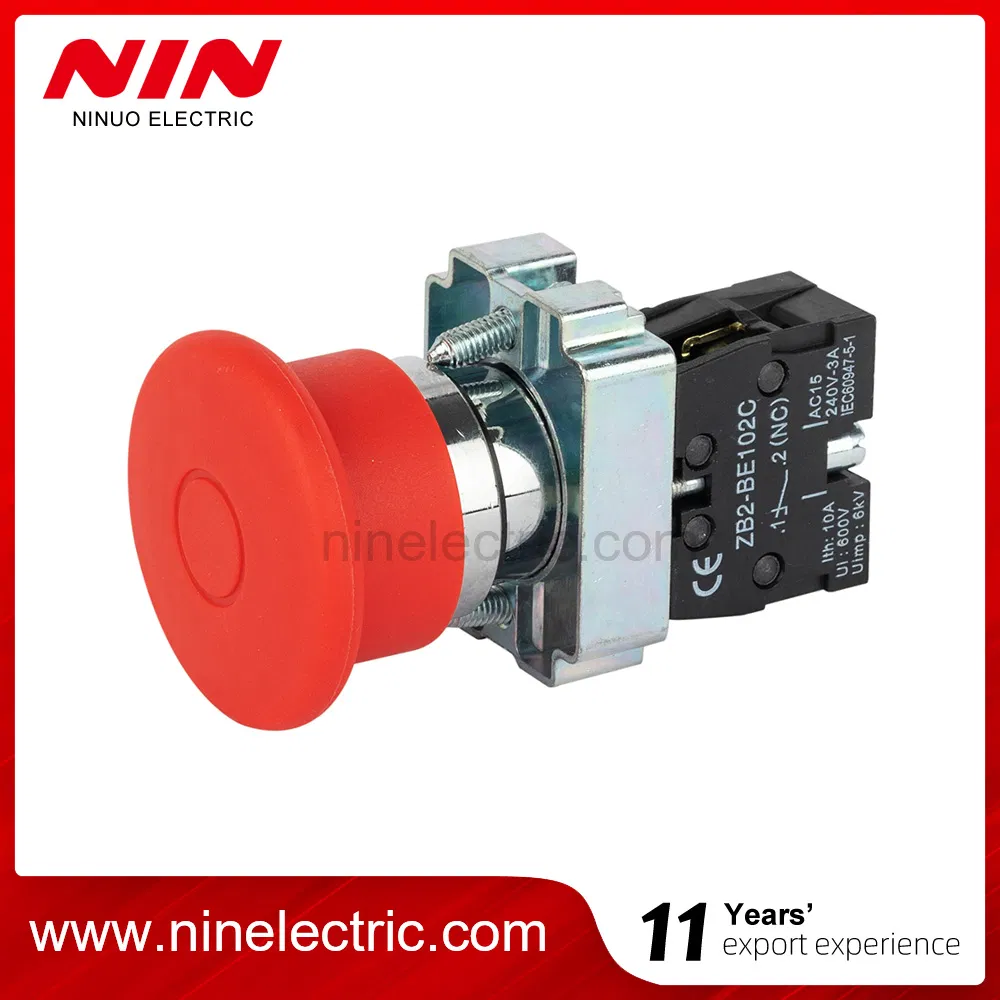 Waterproof Plastic/Metal Flat/Spring/Selector/Mushroom/Emergency Stop Pushbutton/Push Button