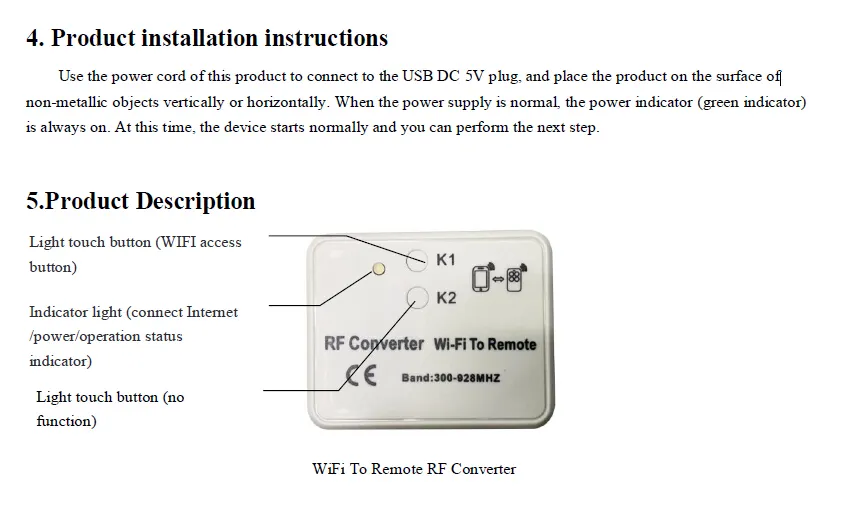 WiFi Converter to IR RF Remote Control 240-930MHz Yet6956-V3.0