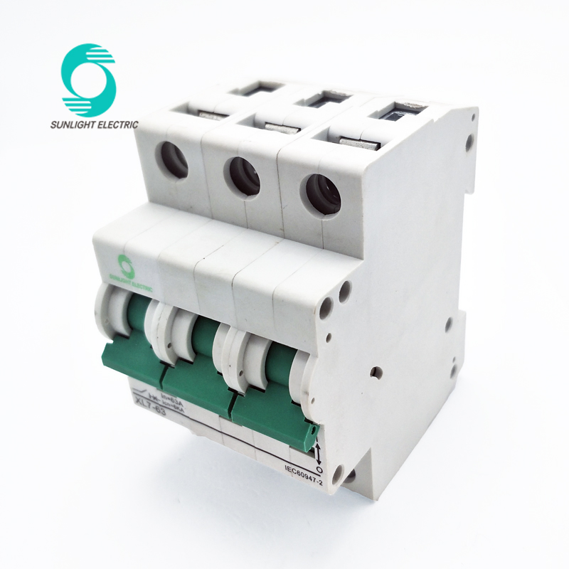XL7 -63 IEC60947 16 20 32 40 50 63 AMP 63A 1 2 3 4 Poles Miniature Circuit Breaker DC MCB