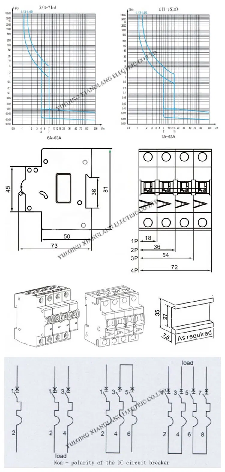 XL7-63m-DC 800V 2p Miniature Circuit Breaker MCB