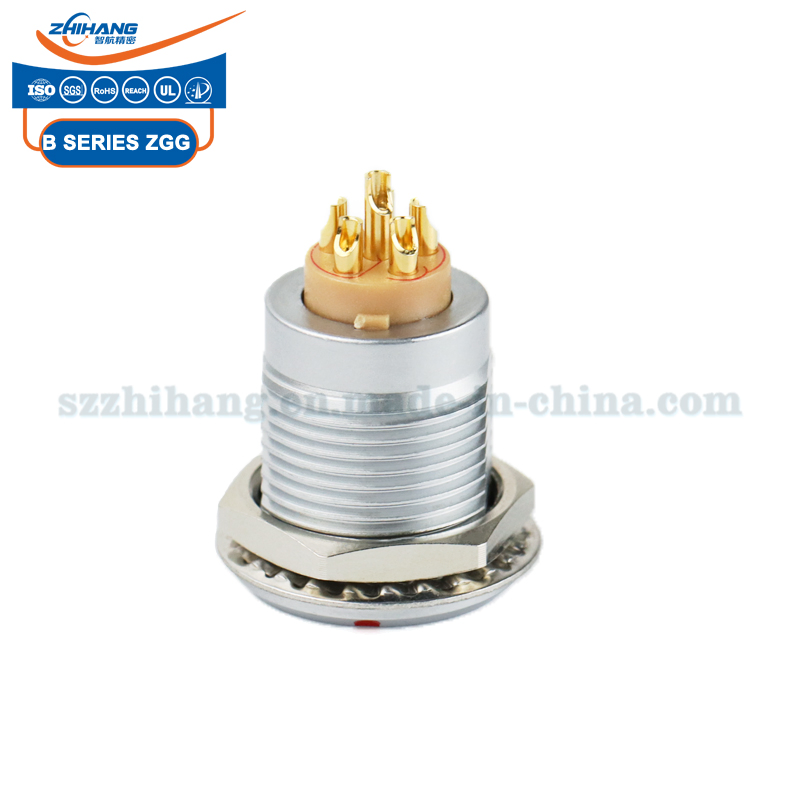ZGG.2B.302.CLA B series ZGG 2B 2pins fixed socket male contact power M15 push pull connector